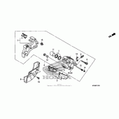 Схема вузла: Задній гальмівний супорт для Honda XR650