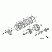 Схема вузла: Зчеплення для Honda NX650 Dominator