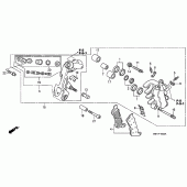 Схема вузла: Передній гальмівний супорт (L.) для Honda XL1000V Varadero