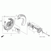 Схема узла: Заднее колесо для Honda VT125 Shadow