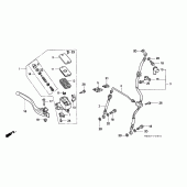 Схема узла: Передний тормозной цилиндр (ST1100PS/PT) для Honda ST1100 Pan-European Police