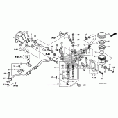 Схема вузла: Задній гальмівний циліндр (cbr1000ra) для Honda CBR1000 CBR1000RR (ABS) Fireblade