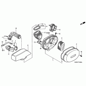 Схема вузла: Повітряний фільтр для Honda VT750 Black Widow