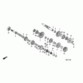 Схема вузла: Трансмісія для Honda NX500 Dominator