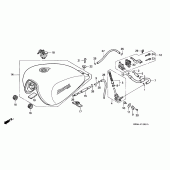 Схема узла: Топливный бак для Honda VF750 Magna
