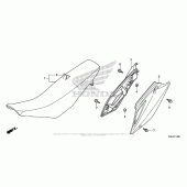 Схема узла: Сиденье & Боковой обтекатель для Honda CRF150 CRF150R