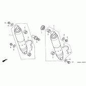 Схема узла: Задняя подвеска для Honda VT750 Shadow A.C.E.