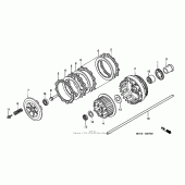 Схема узла: Сцепление для Honda VTX1800