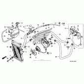 Схема узла: Радиатор для Honda FSC600 Silver Wing