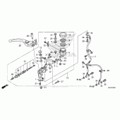 Схема вузла: Гальмівний циліндр переднього тормозаr (Cbr600Rr) для Honda CBR600 CBR600RR