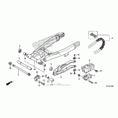 Схема вузла: Задній важіль (Маятник) для Honda CRF150 CRF150F