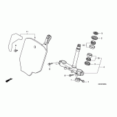 Схема вузла: Рульова траверса для Honda CRF150 CRF150RB