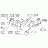 Схема узла: Информационные наклейки для Honda ST1300 Pan-European Police