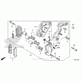Схема узла: Левый-передний тормозной суппорт для Honda GL1800 Gold Wing