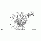 Схема вузла: Головка циліндра для Honda XR400