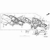 Схема узла: Meter (gl1800 06- 10) (navigation) для Honda GL1800 Gold Wing