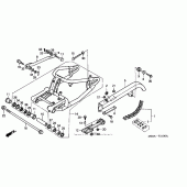 Схема вузла: Задній важіль (Маятник) для Honda VT600 Shadow VLX