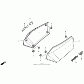 Схема узла: Боковой обтекатель для Honda GL1500 Gold Wing Aspencade