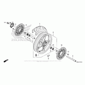 Схема узла: Передние колесо для Honda VFR1200 VFR