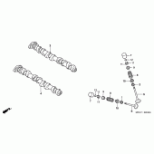 Схема вузла: Шток & Клапан для Honda CBF1000