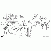 Схема вузла: Паливний бак (VTX1300S3) для Honda VTX1300