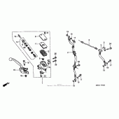 Схема вузла: Передній гальмівний циліндр для Honda VFR800 Interceptor