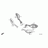 Схема узла: Mirror assy для Honda CBR1000 CBR1000RR Fireblade