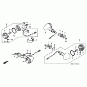 Схема вузла: Поворотники (2) для Honda VT600 Shadow VLX