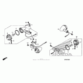 Схема вузла: Поворотники для Honda VT1300 Fury