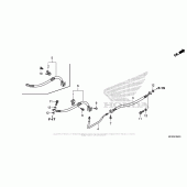 Схема вузла: Brake Line (1) для Honda VT1300 Fury