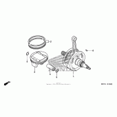 Схема вузла: Колінчастий вал & Поршень для Honda CRF450 CRF450X