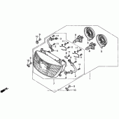 Схема вузла: Фара для Honda CBR1000 CBR1000F Hurricane