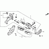 Схема узла: Задний тормозной суппорт для Honda CR250
