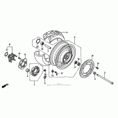 Схема вузла: Заднє колесо для Honda GL1500 Valkyrie Tourer