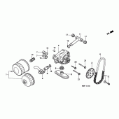 Схема узла: Масляный фильтр/маслонасос для Honda XL600 Transalp