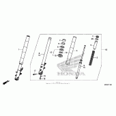 Схема вузла: Вилка передньої осі для Honda CTX1300