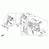 Схема вузла: Передній гальмівний супорт для Honda CR250