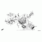 Схема вузла: Клапанна кришка + головка циліндра для Honda CRF230 CRF230F