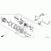 Схема узла: Стартер электрический для Honda CBR250