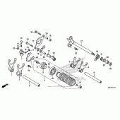 Схема вузла: Gearshift drum (2) для Honda CTX700