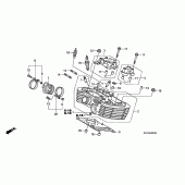 Схема узла: Зад. головка цилиндра для Honda XL125 Varadero