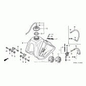 Схема вузла: Паливний бак для Honda XR250