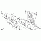 Схема узла: Задняя подвеска для Honda CBF1000
