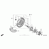 Схема вузла: Заднє колесо для Honda VT750 Shadow Aero