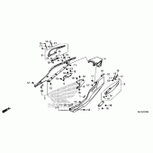 Схема вузла: Задній обтічник для Honda CTX700