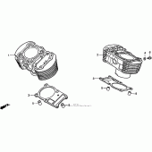 Схема вузла: Циліндр для Honda VT750 Shadow Deluxe