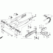 Схема узла: Задний рычаг (Маятник) для Honda CR250