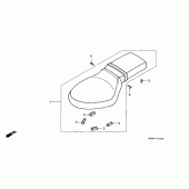 Схема вузла: Сидіння (1) для Honda VT600 Shadow VLX