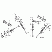 Схема узла: Распредвал & Клапан для Honda XL125 Varadero