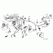 Схема узла: Жгут проводки/ катушка зажигания для Honda VT1100 Shadow